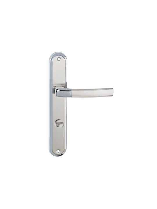 Türgriff WC mit Platte Chromsatin