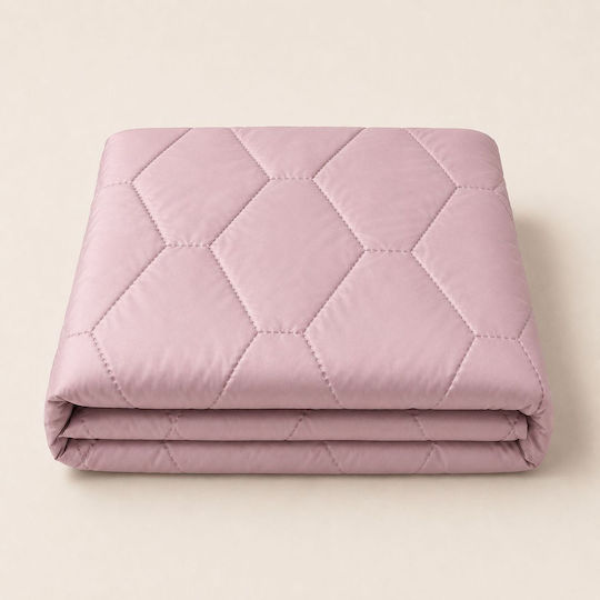 Πάπλωμα Μονό με Γέμιση Microfiber 150x210εκ. Ροζ 300 GSM