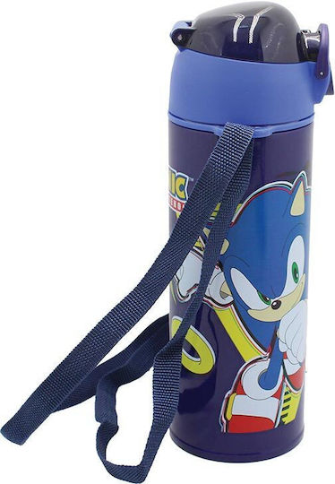 Gim Sonic Детска Бутилка За Вода Термос Неръждаема Стомана със Сламка Pusheen The Cat 450ml