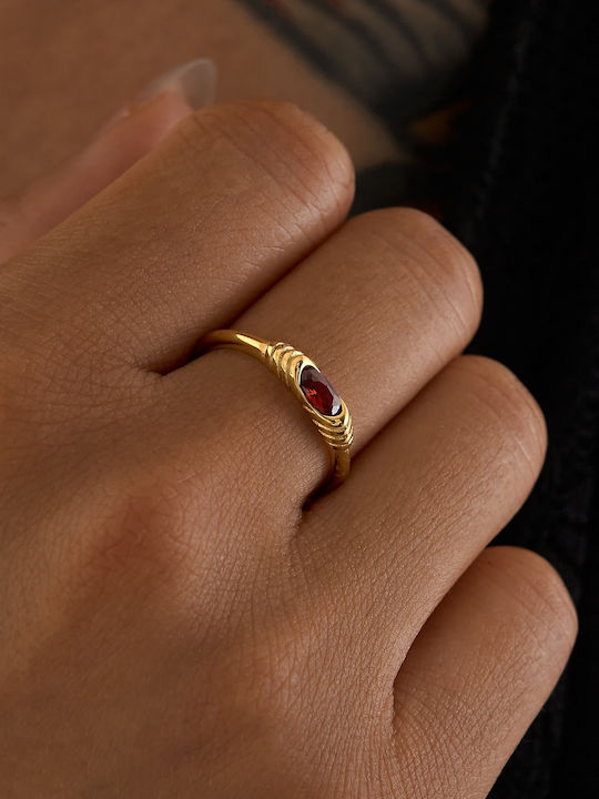 Enotia Women's Gold Plated Steel Ring Enotia Women's Gold Plated Steel Ring