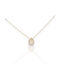Mentzos Necklace With Tear Design In 9 K Gold With Zircon