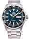 Orient Diver Men's Battery Watch with Silver Metal Bracelet