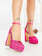Pantofi cu toc Fuchsia
