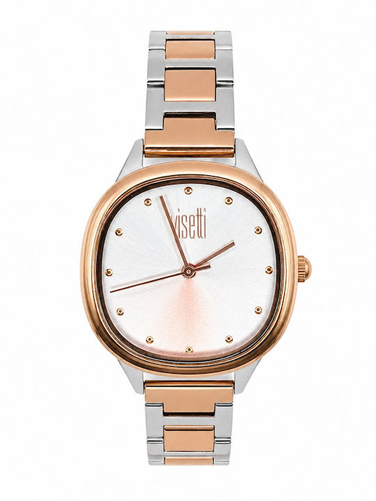 Visetti Women's Watch Battery with Pink Gold Me...