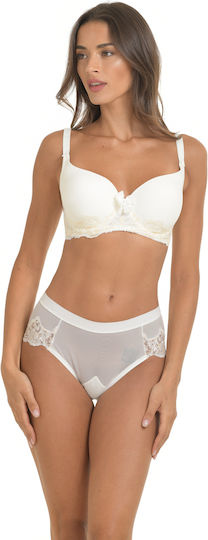 Miss Rosy Bridal Lingerie Set Tulle Lace 833-3264-1 Ivory