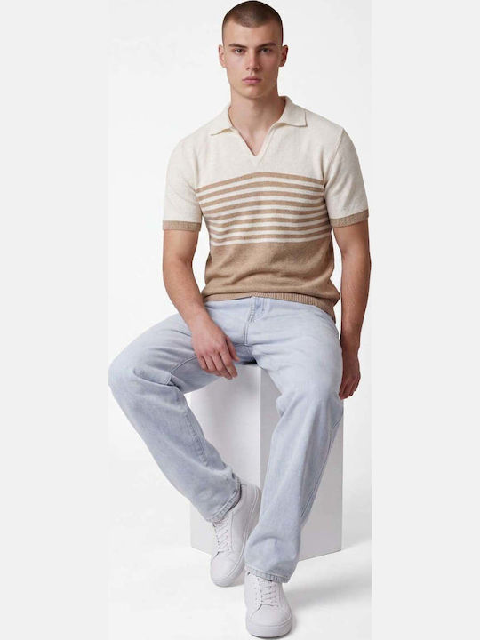 Ben Tailor Polo Short Sleeve Blouse Ecru-Beige ...