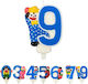 Birthday Cake Candle Chippo Clown 134788 F Number 9 Blue 9.5 Cm