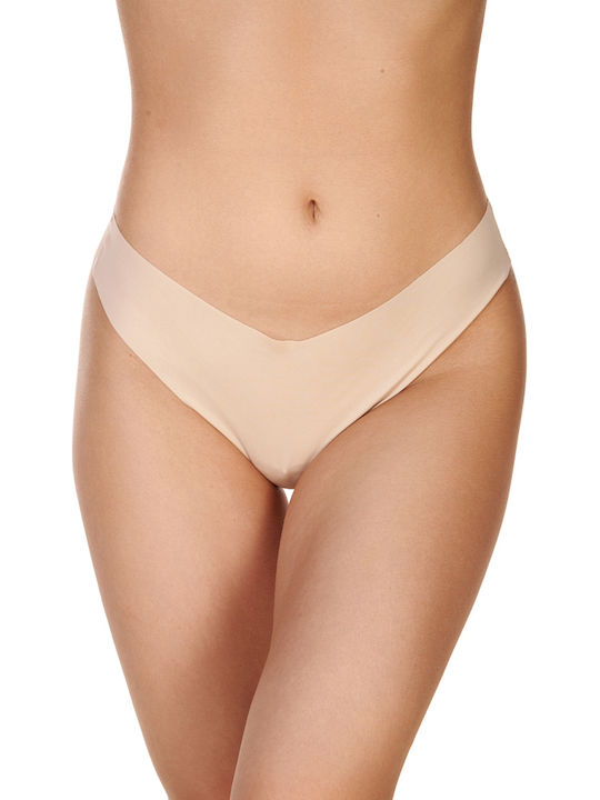 Comfort Γυναικείο String χωρίς Ραφές Μπεζ