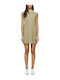 Summer Mini T-Shirt Dress Taupe