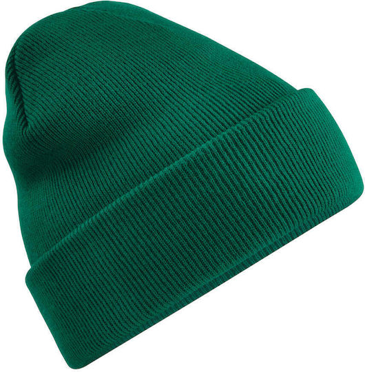 Beanie Unisex Σκούφος Πλεκτός σε Πράσινο χρώμα