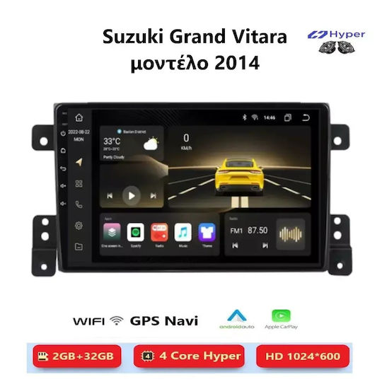 Suzuki Grand Vitara 2014 Android Multimedia Carplay Androidauto Gps Wi-fi Bluetooth Sh28