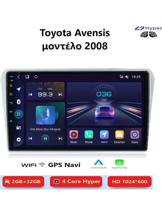 Toyota Avensis 2008 Android Multimedia Carplay Androidauto Gps Wi-fi Bluetooth Sh112