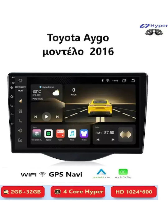 Toyota Aygo 2016 Android Multimedia Carplay Androidauto GPS Wi-Fi Bluetooth SH123