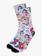 Printed Socks Skull Bloom Nodo