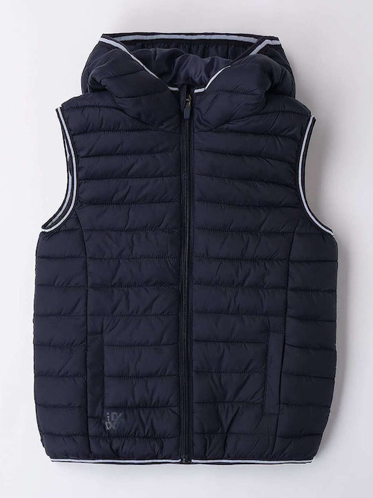iDO Padded Kids Quilted Sleeveless Short Navy B...