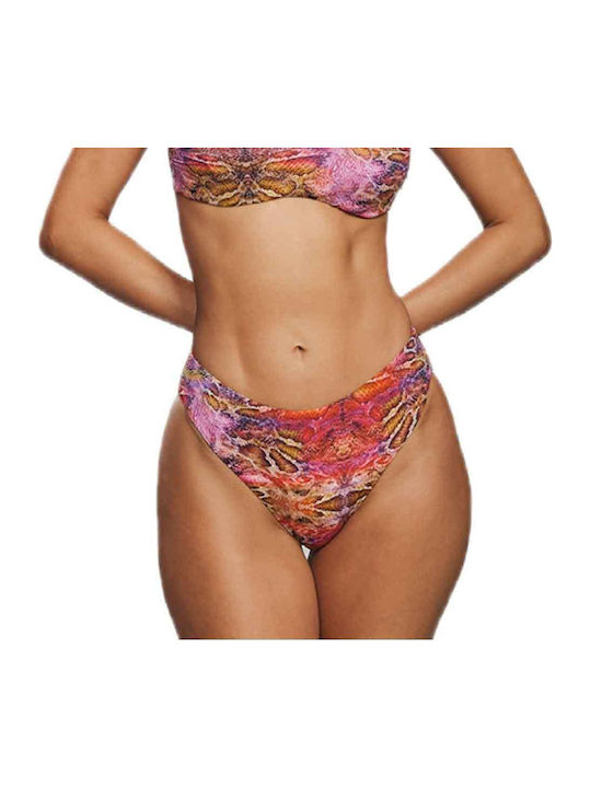 Bikinihosen Slip Hohe Taille Fuchsie