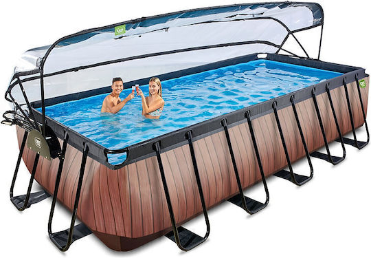 Exit Toys Swimming Pool PVC with Metallic Frame 540x122x122cm Grey