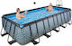Exit Toys Swimming Pool PVC with Metallic Frame 540x122x122cm Grey