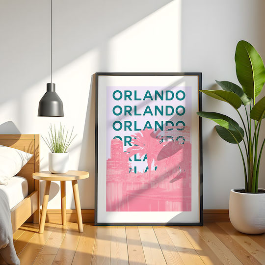 Poster Orlando Pop Art Pst25512 40cm X 50cm Brown Wooden Frame