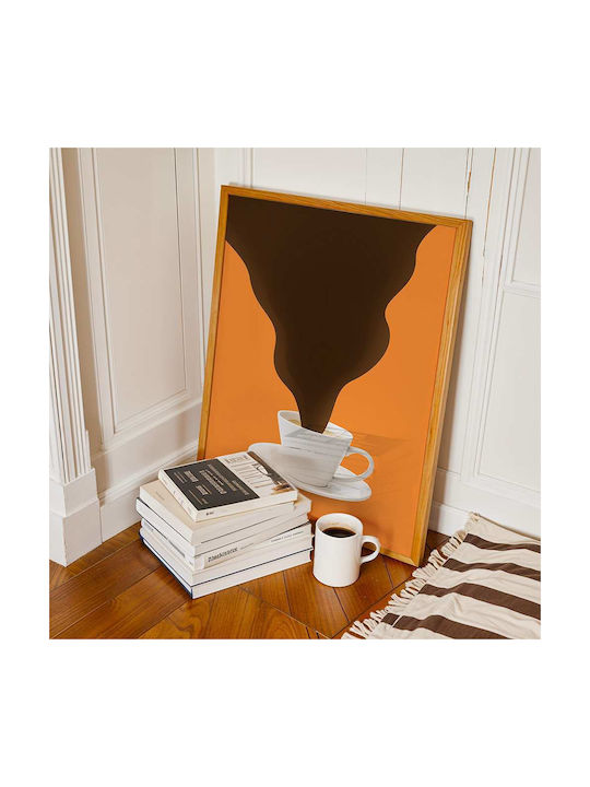 Poster Coffee Cup Pst25358 40cm X 50cm Λευκή Ξύλινη Κορνίζα-62153pd156341f55310