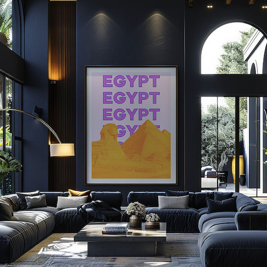 Poster Egypt Pop Art Pst25518 40cm X 50cm Black Wooden Frame