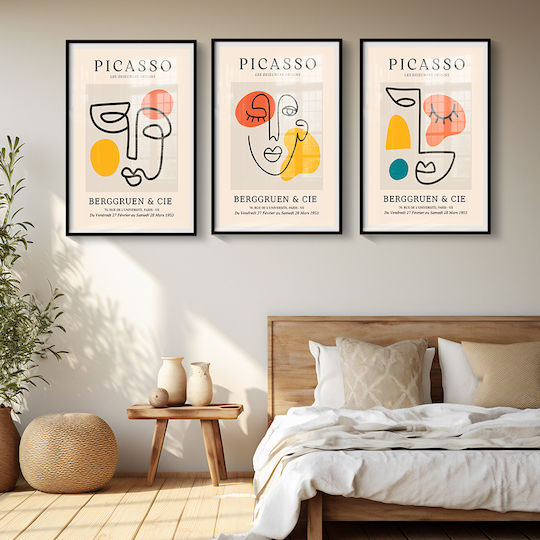 Poster Pablo Picasso Les Dejeurenes Dessins Art240 40cm X 50cm Λευκή Ξύλινη Κορνίζα-63765pd156090f55310