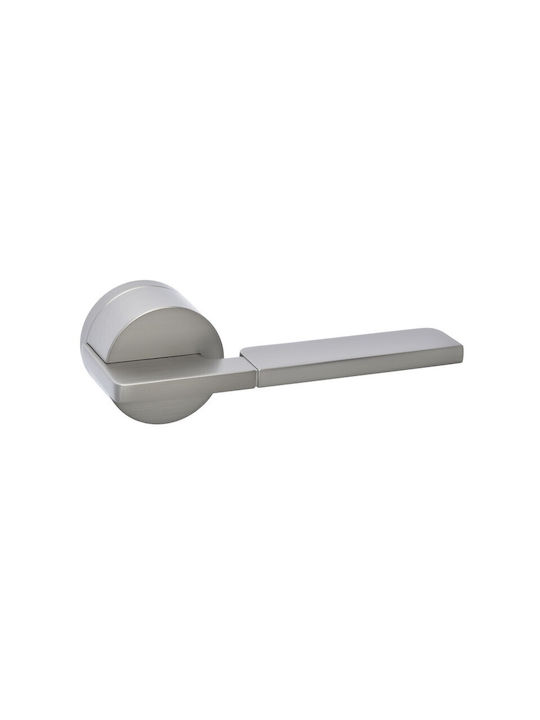 Best Design Buton Ușă din Față cu Rozetă Stânga 625 Nichel Mat