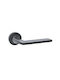 Best Design Front Door Lever with Rosette Right 205 Black