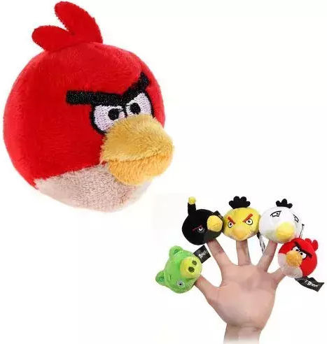 Angry Birds Плюшени кукли за пръсти Червени 888015