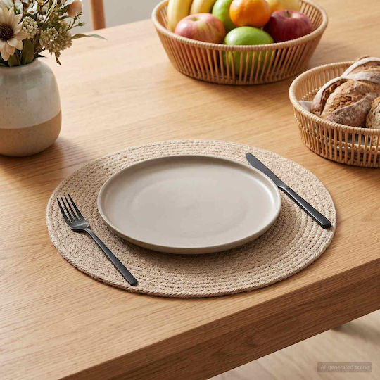 vidaXL Wicker Placemats Brown 30x30cm 12 Pieces