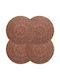 vidaXL Brown Placemats 30x30cm 4 Pieces