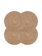 vidaXL Brown Placemats 30x30cm 4 Pieces