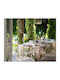 Tessitura Toscana Telerie Linen Tablecloth Linen Tablecloth Bunny Garden Brown 170x170cm