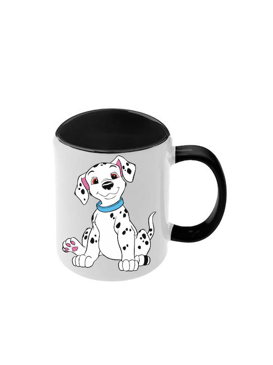 Κούπα Dalmatians Δαλματίας Μαύρη Λαβή Εσωτερικό
