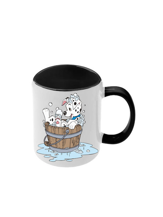 Κούπα Dalmatians Δαλματίας Μαύρη Λαβή Εσωτερικό