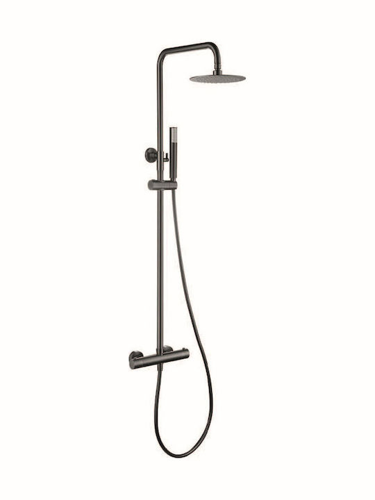 Imex Shower Column with Bathtub Mixer Black
