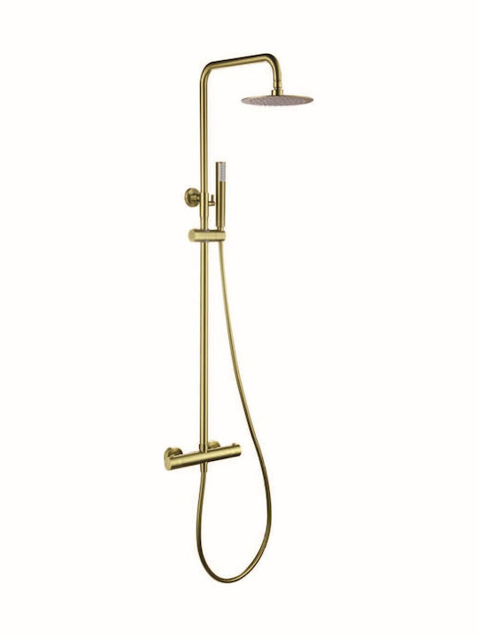 Imex Shower Column with Bathtub Mixer Gold