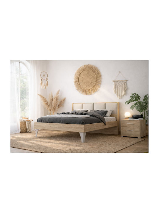 Bedroom Furniture Set Oak-Beige 160x200cm 2 Pieces