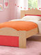 Sarris Kinderbett Einzeln Rote Für Matratze 90x190cm
