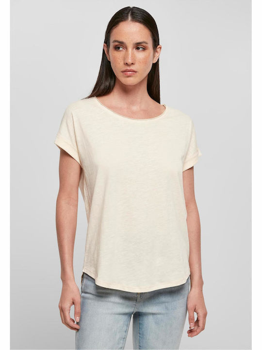 BYB Γυναικείο Διαφημιστικό T-shirt Κοντομάνικο White Sand