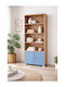 Floor Bookcase Wooden Light Blue 75x30x180cm