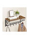 Vasagle Wall Hanger Metal 5 Hooks Brown 66x27x30cm