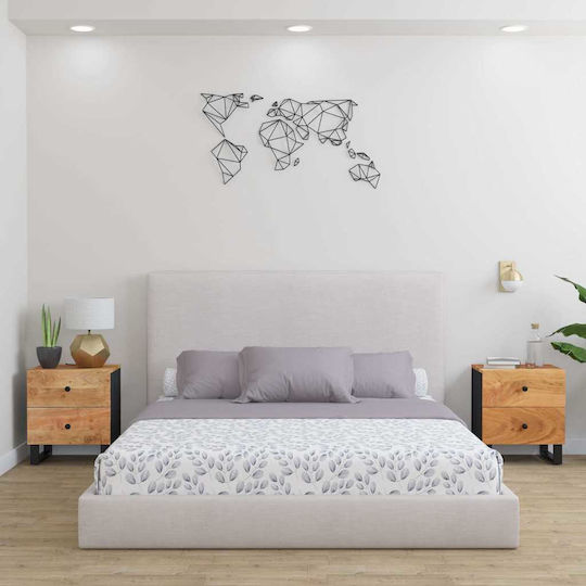 Nachttische Holz Beiges 2Stücke 40x33x46cm