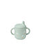 Sunnylife Toddler Cup with Handles and Straw Made of Green Silicone