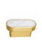 Sc Herrajes 880 Furniture Handle Made of Marble & Metallic Gold with Hole Centers 32mm