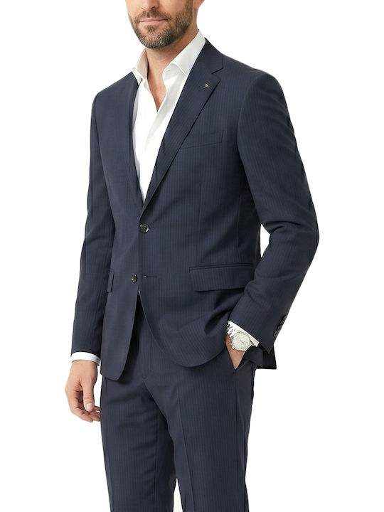 Tommy Hilfiger Sacou de Iarnă pentru Bărbați cu Croială Regular Albastru Tommy Hilfiger Sacou de Iarnă pentru Bărbați cu Croială Regular Albastru