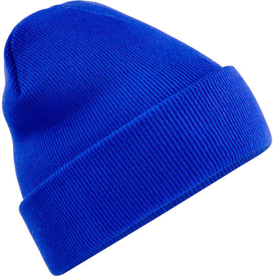 Beanie Unisex Σκούφος Πλεκτός σε Μπλε χρώμα