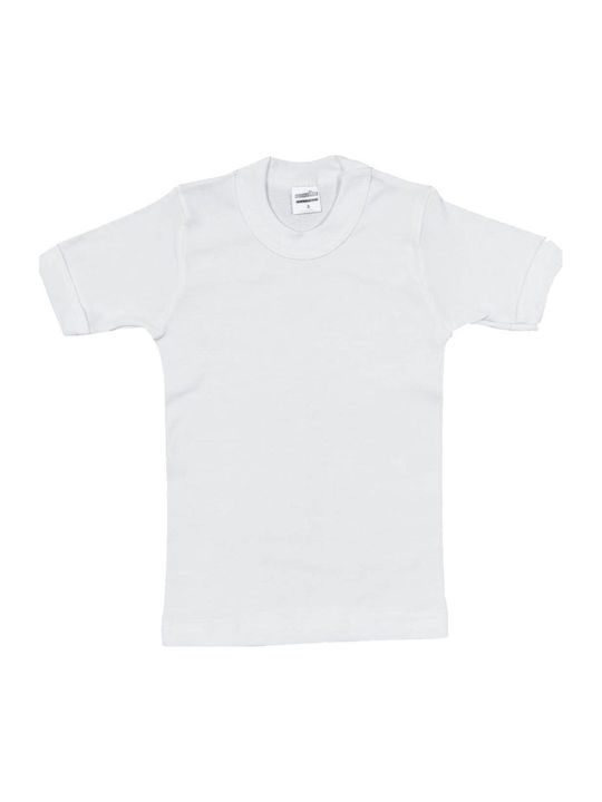 Bunny Bebe Set Kids Undershirts 6 Pieces Short-Sleeved White