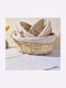 SteweHome Wicker Beige Storage Basket 3 Pieces