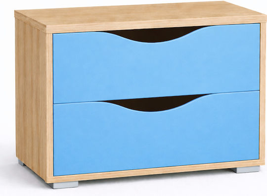 Paz Wooden Kids Bedside Table Light Blue 50x40x45cm